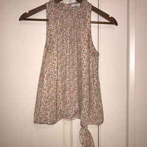 🌴3/$20 Sienna Sky Floral Tie Front Top